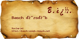 Basch Özséb névjegykártya